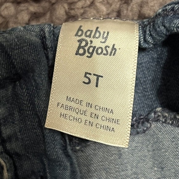 OshKosh B'Gosh Baby Girls' 5T Embroidered Chambray Ruffle Short Sleeve Top Blue - Picture 5 of 7